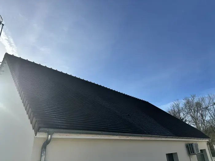 Toiture avant nettoyage avec système Mosmatic
