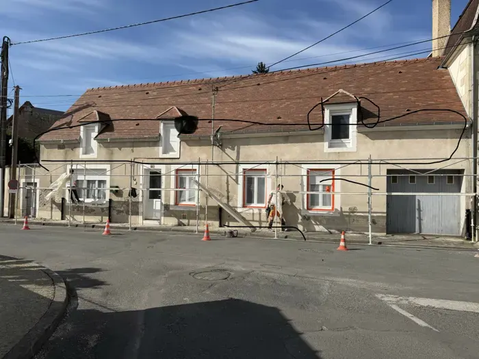 Façade sur rue avant ravalement